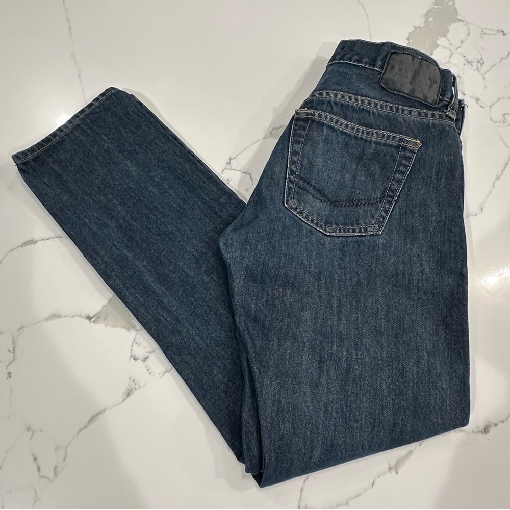 Bullhead Jeans Mens Denim Dark Wash Mid Rise Size 28 x 30 Skinny 100% Cotton